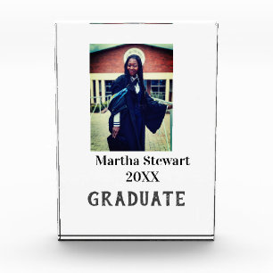 Graduation photo name year class university simple acrylic award
