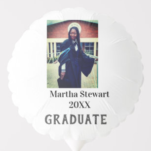 Graduation photo name year class university simple balloon
