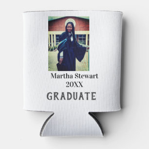 Graduation photo name year class university simple can cooler
