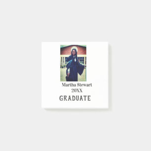 Graduation photo name year class university simple post-it notes