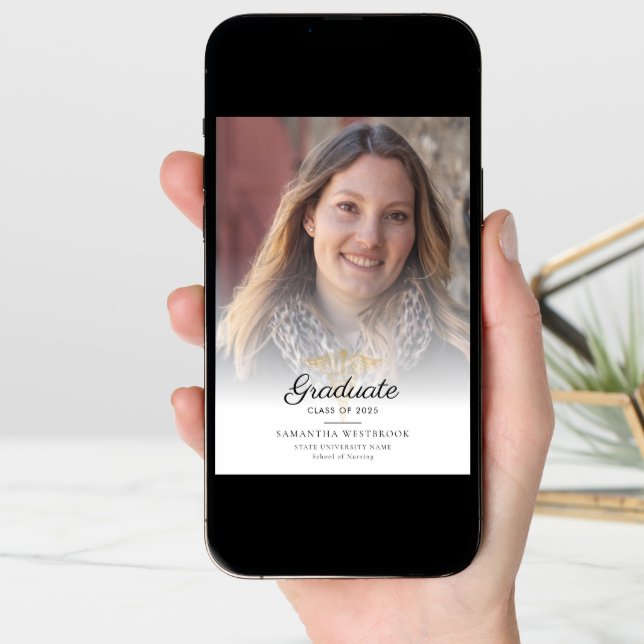 Graduation Photo Nurse Pinning 2026 Grad Announcement (Front Digital)
