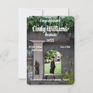 Graduation photo party invitation