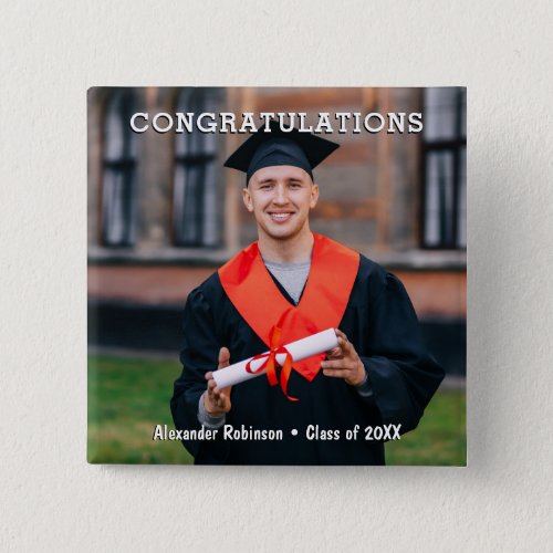 Graduation Photo Personalized Graduate Keepsake Button