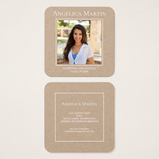 Graduation Photo Profile Name (Front & Back)