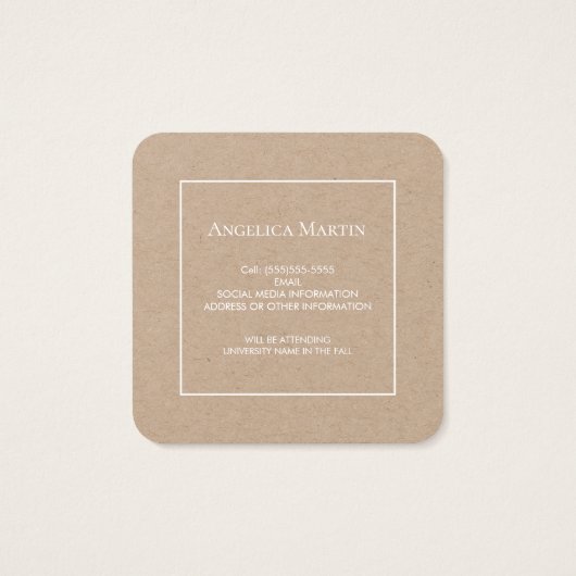 Graduation Photo Profile Name (Back)