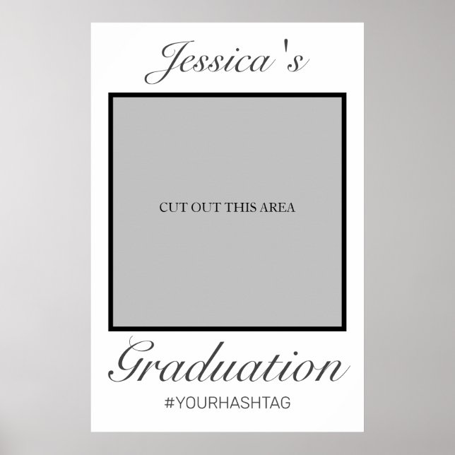 Graduation Photo Prop Frame Modern Minimalist Poster (Front)