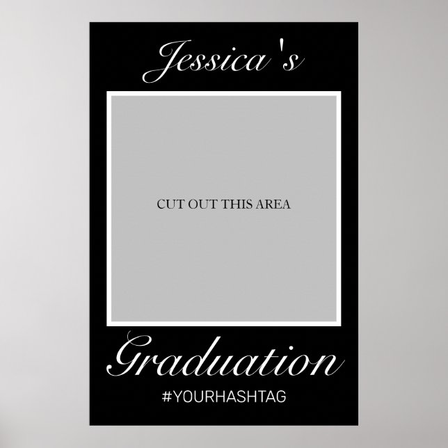 Graduation Photo Prop Frame Modern Minimalist Poster (Front)