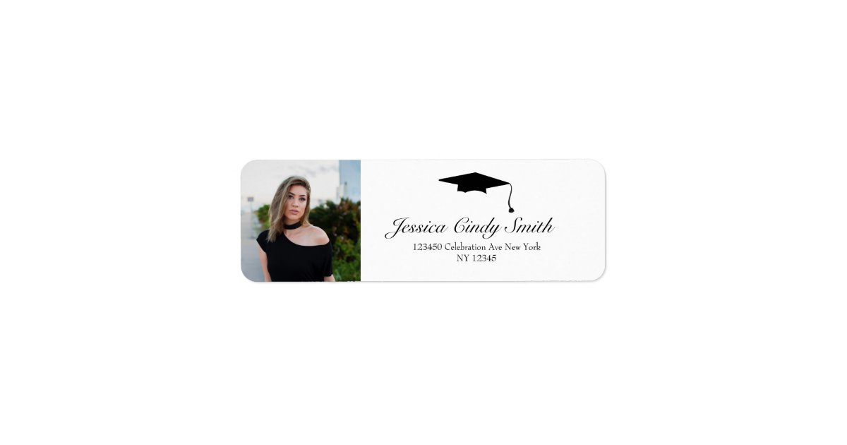 Graduation Photo Return Address Labels | Zazzle.com