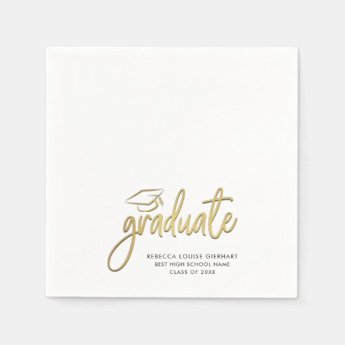 Graduation Photo Script 2024 Grad Party Napkins