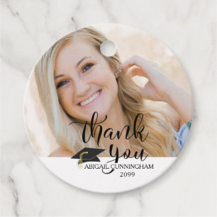 Graduation Photo Script Thank You Favor Tags