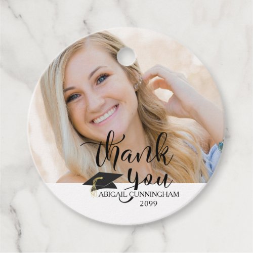 Graduation Photo Script Thank You Favor Tags