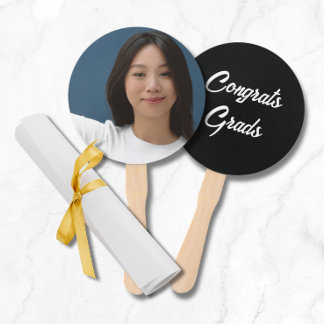 Graduation Photo Sign for Ceremony - Hand Fan