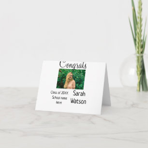 graduation photo simple classic add class year sch card