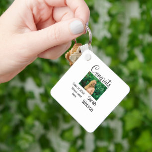 graduation photo simple classic add class year sch keychain