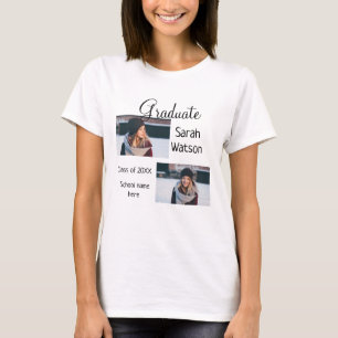 graduation photo simple classic add class year sch T-Shirt