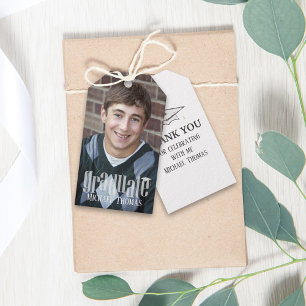 Graduation Photo Simple Minimalist Modern Favor Gift Tags