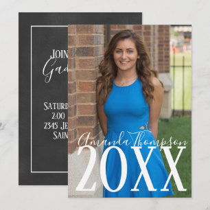 Graduation Photo Simple Minimalist Modern Grad Invitation