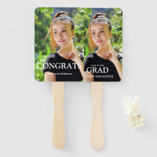 Graduation Photo Simple Modern Keepsake Hand Fan