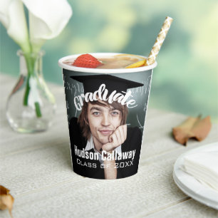 Graduation Photo Simple Modern Open House Party Pa Paper Cups
