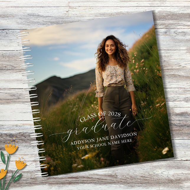 Graduation Photo Spiral Notebook Guestbook (Creator Uploaded)