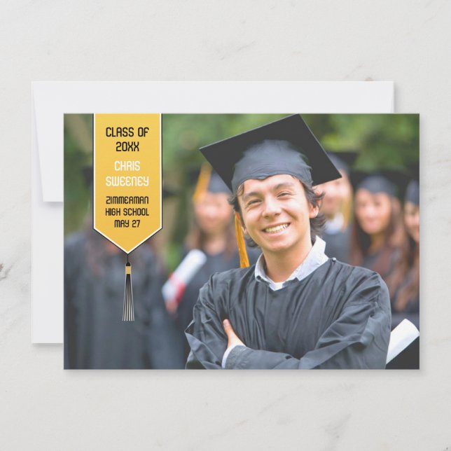 Graduation Photo Stole Announcement (Front)