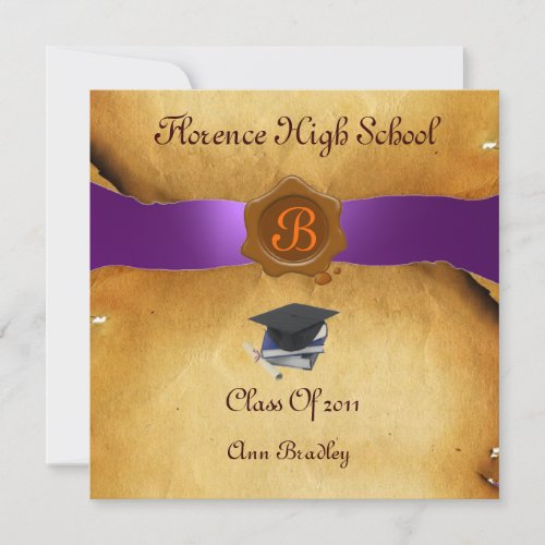 GRADUATION PHOTO TEMPLATE PARCHMENT p Wax Seal