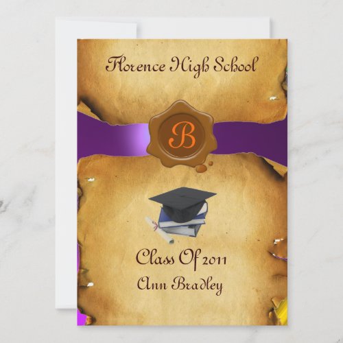 GRADUATION PHOTO TEMPLATE PARCHMENT Wax Seal