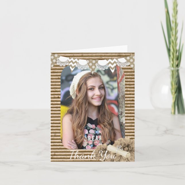 Graduation Photo Thank You Card (Front)