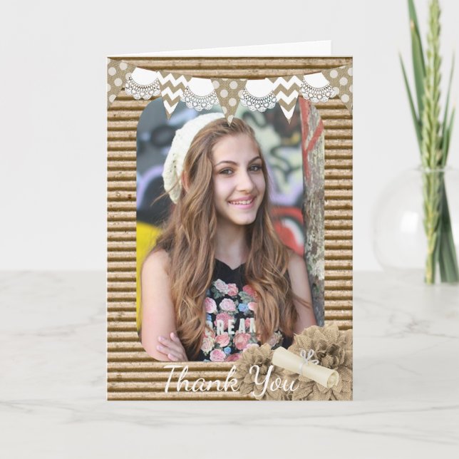 Graduation Photo Thank You Card (Front)