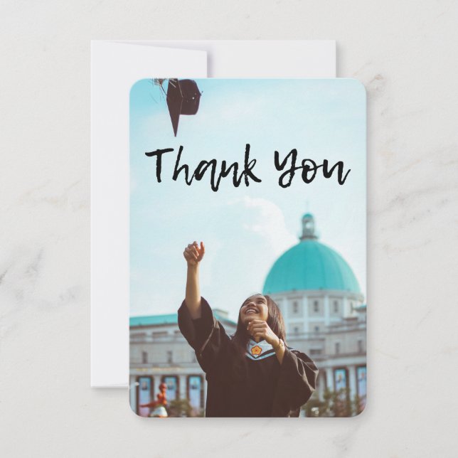 Graduation Photo Thank You Card (Front)