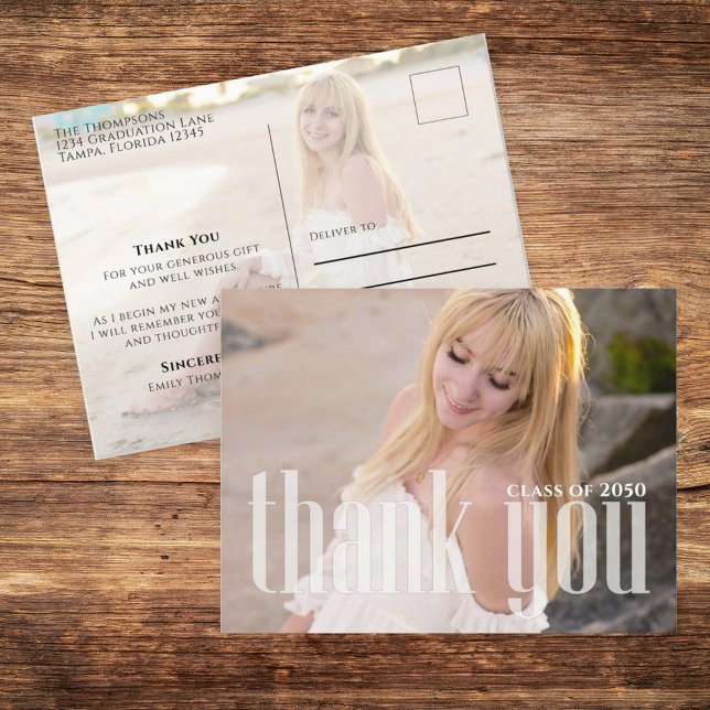 Graduation Photo Thank You Card Custom (Creator Uploaded)
