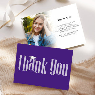 Graduation Photo Thank You Custom Card