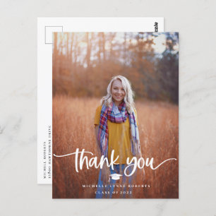 Graduation Photo Thank You Postcard