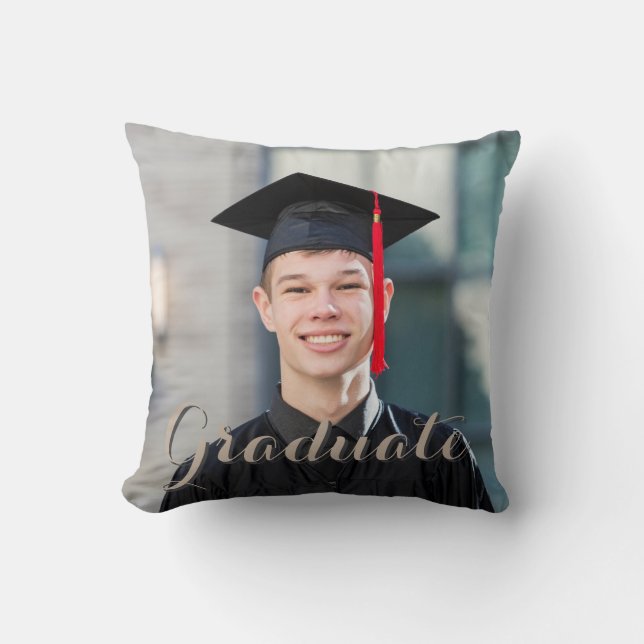 Graduation Photo  Throw Pillow (Front)