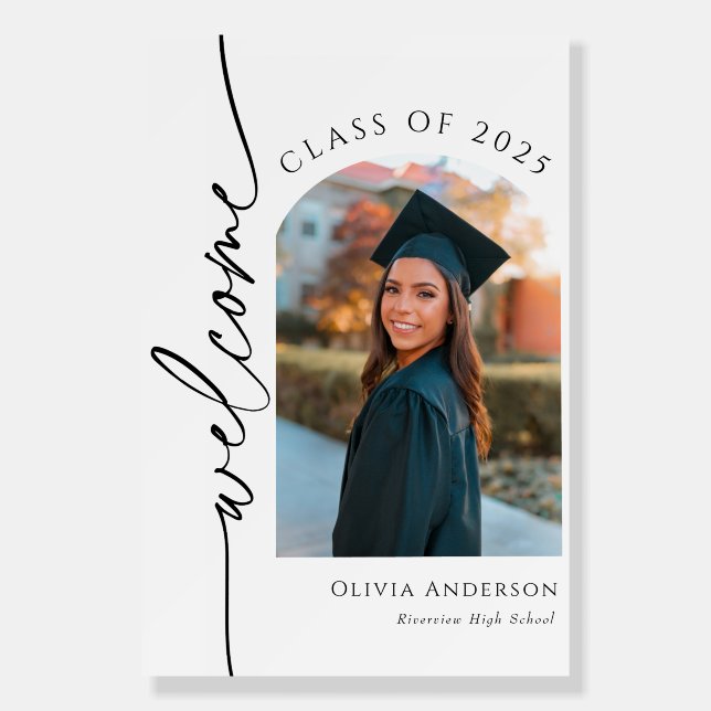 Graduation Photo Welcome Sign  (Front)
