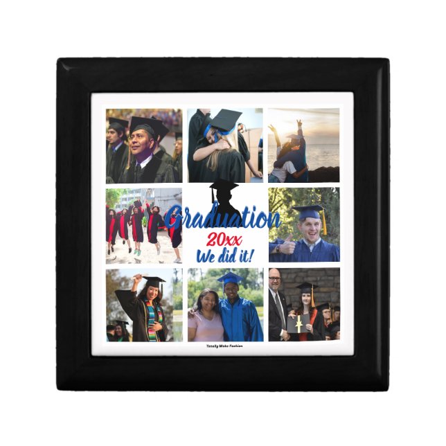 Graduation Photo Wooden Jewelry Keepsake Box (Front)
