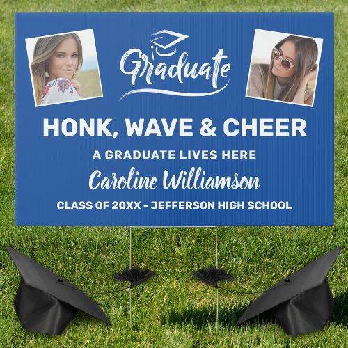 Graduation Photos Honk Wave Cheer Congrats Grad Sign