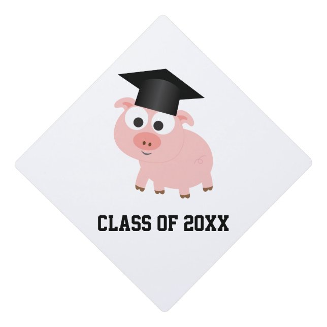 Graduation Pig Graduation Cap Topper (Front)
