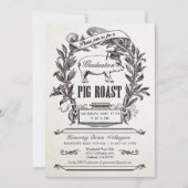 Graduation Pig Roast Invitations - Supreme Vintage (Front)