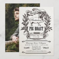 Graduation Pig Roast Invitations - Supreme Vintage