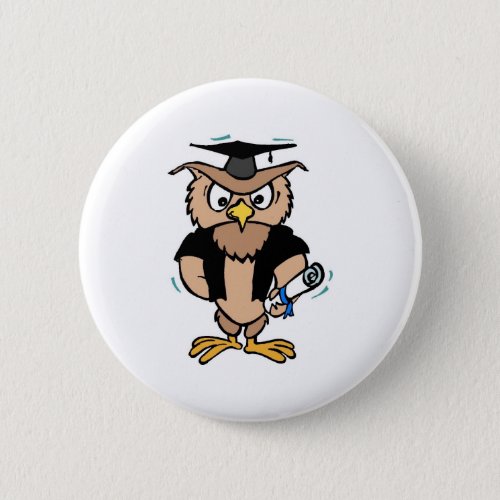 Graduation Pin Wise Old Owl Cap Diploma