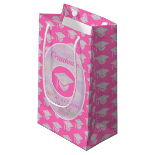 Graduation Pink Opal Trendy Pattern Graduate Small Gift Bag