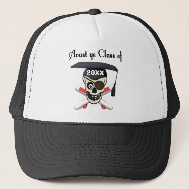 Graduation Pirate Custom Year Hat (Front)