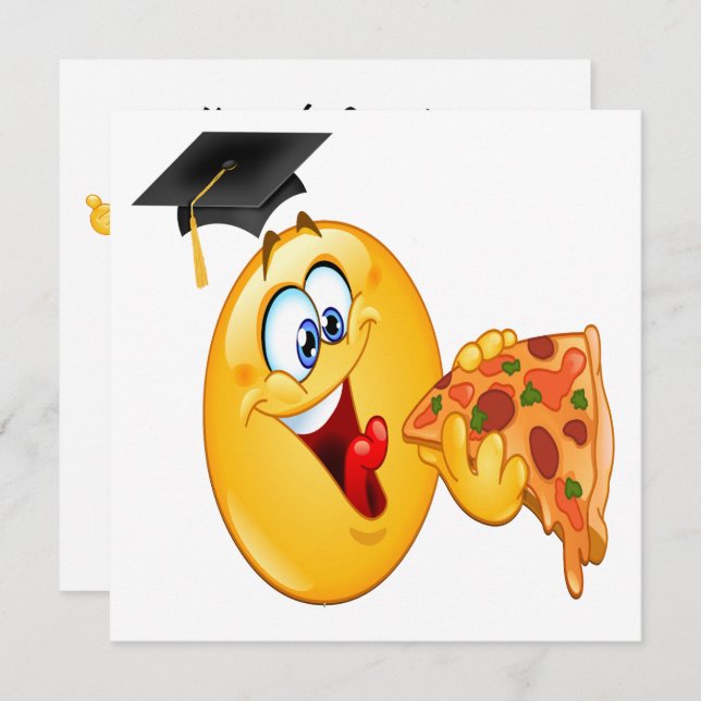 Graduation Pizza Party Invitation (Front/Back)