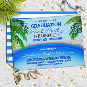 Graduation Pool Party Invitation