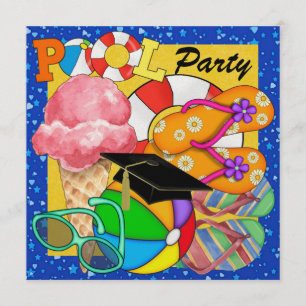 Graduation Pool Party - SRF Invitation