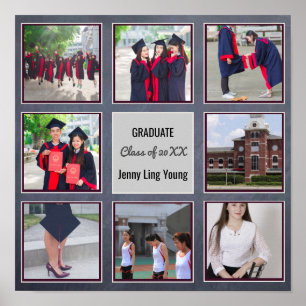 GRADUATION Poster ADD PHOTOS Wall Art Chalkboard