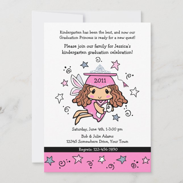 Graduation Princess Invitation (Front)