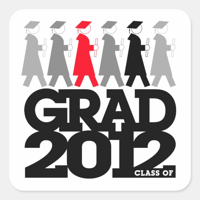 Graduation Processional Class of 2012 Sticker Red (Front)