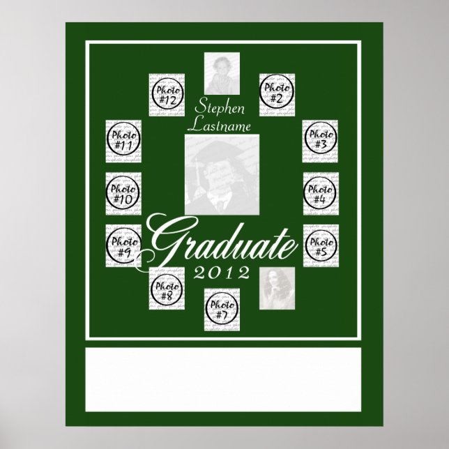 Graduation Progression Photo Keepsake Poster (Front)